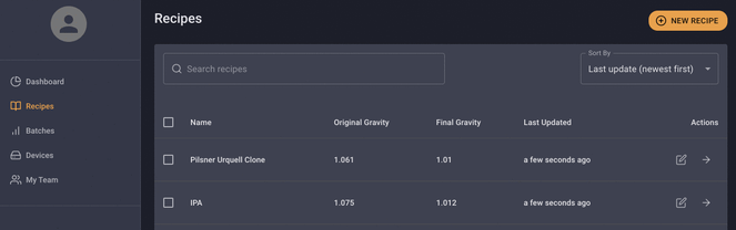 Remove Recipe WebApp
